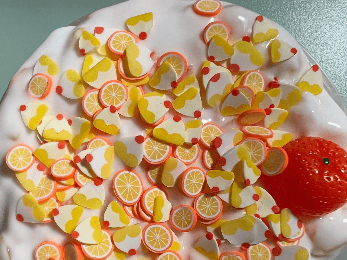 Orange Cream Cake Roll Slime